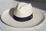 Fedora Large Brim - White/Black Band