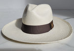 Fedora Medium Brim - White/Brown Band