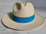 Fedora Classic Brim - Natural/Turquoise Band