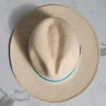 Fedora Classic Brim - Natural/Turquoise Band