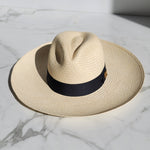 Fedora Large Brim - Natural/Black Band