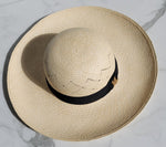 Round Large Brim - Natural/Black Band