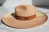 Fedora Large Brim - Two Tone Natural/Light Brown