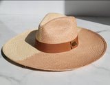 Fedora Large Brim - Two Tone Natural/Light Brown