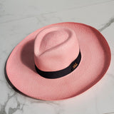 Diamond Wide Brim - Pink/Black Band