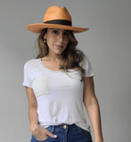 Fedora Large Brim - Tangerine