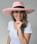 Diamond Wide Brim - Pink/Black Band