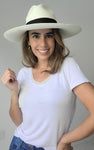 Fedora Large Brim - White/Black Band