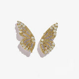 Rhinestone Butterfly Stud Earrings