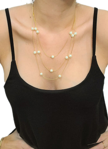 Layered Pearl Necklace