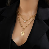 Thick Chain Layered Necklace